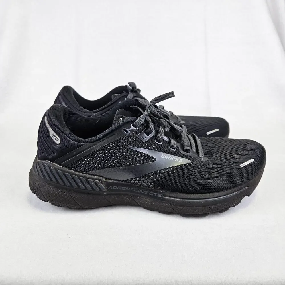 Brooks Adrenaline GTS 22 Sneaker Women 10 Black Running Shoe Walking 1203531B020